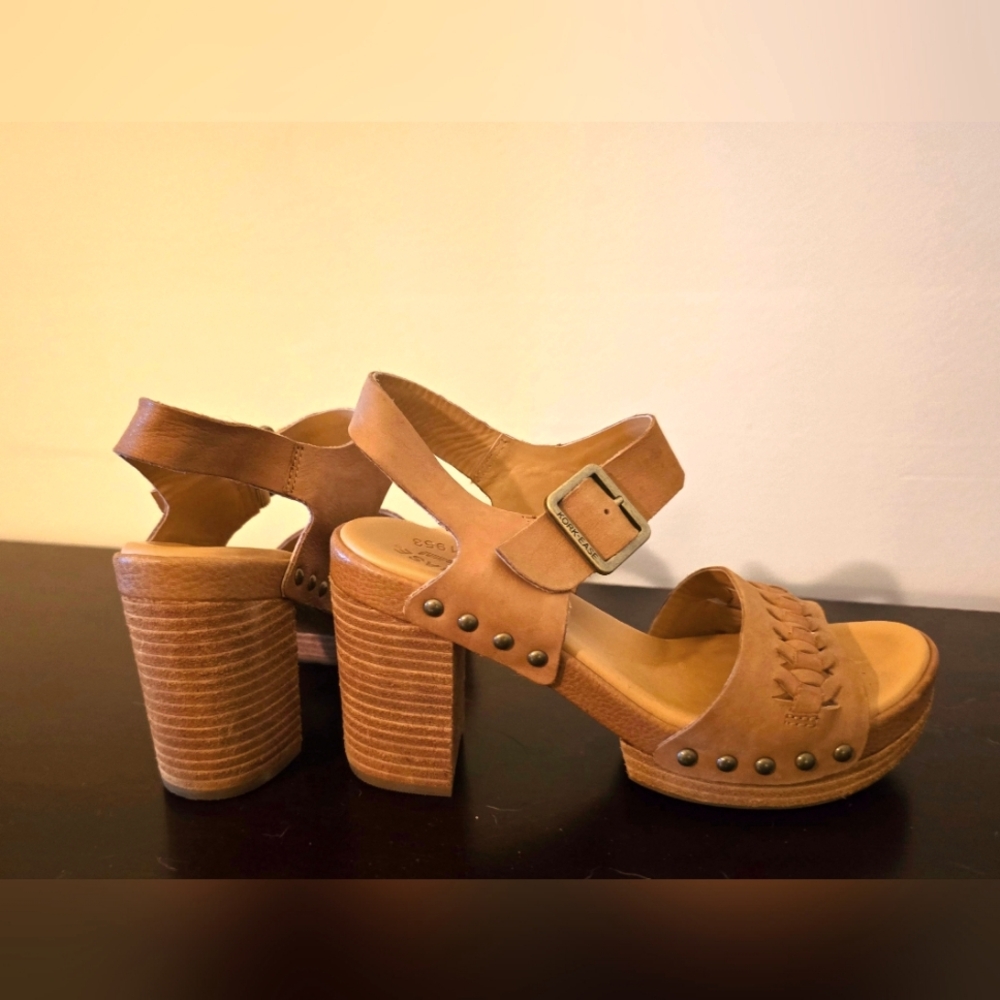 Kork-Ease Platform Leather Sandals 6